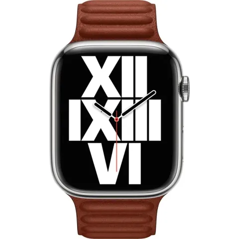 Apple Watch S/M bandje - Leer - Voor Apple Watch 3/4/5/6/7/8/SE/Ultra 42/44/45/49 mm - Omber