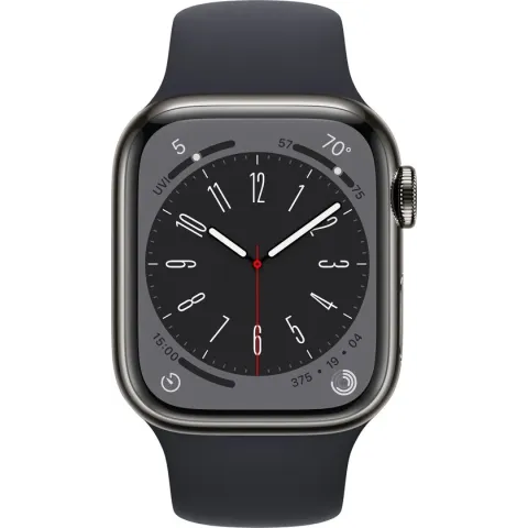 Apple Watch Series 8 - 4G - 41mm - Grafiet Roestvrijstaal