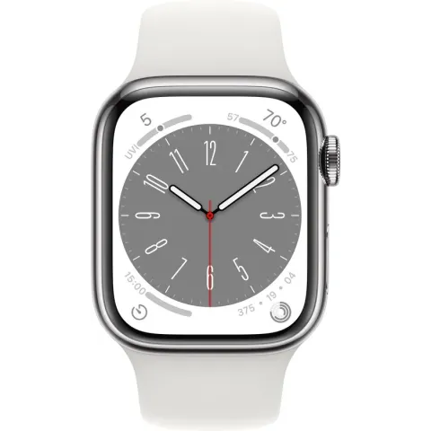Apple Watch Series 8 - 4G - 41mm - Zilver Roestvrijstaal