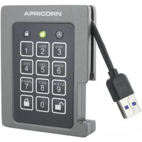 Apricorn Padlock - FIPS validated, 480GB SSD USB 3.0