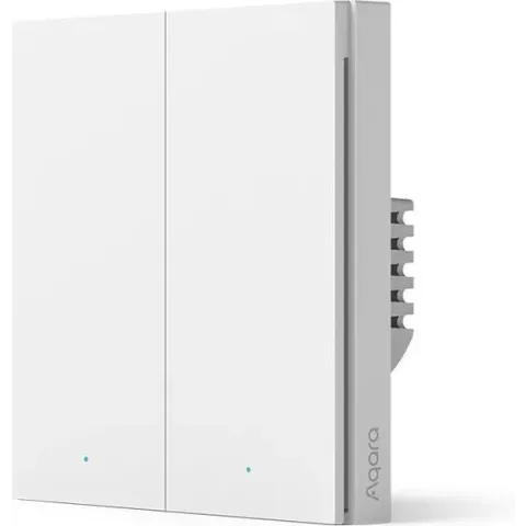 AQARA Smart Wall Switch H1 (geen nuldraad, dubbele drukker), Zigbee 3.0 - Homekit