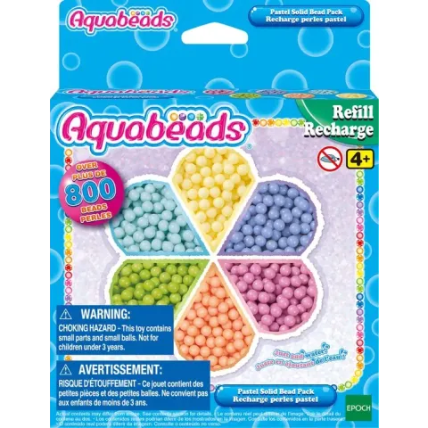 Aquabeads navulling  Pastelparelpakket- 800 pastelparels in 6 kleuren