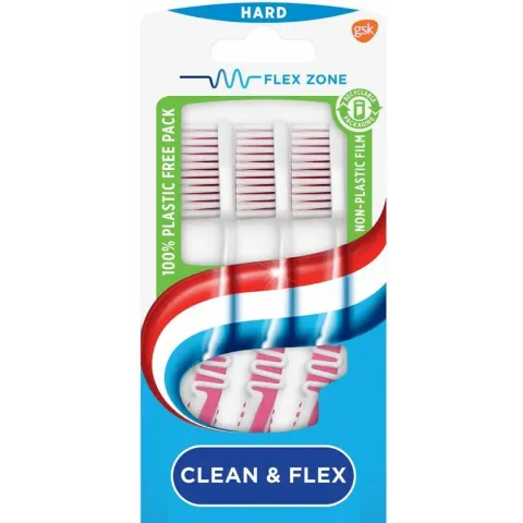 Aquafresh Tandenborstel Clean & Flex Hard 3 stuks