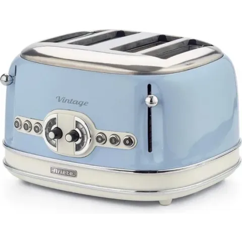Ariete 156 Retro Broodrooster 4 Sneden Blauw