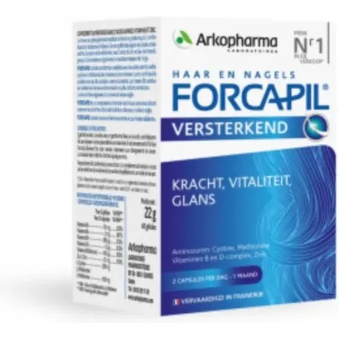 Arkopharma - Forcapil 180 Voor Krachtig, Vitale en Glanzig Haar en Nagels – 180 Capsules 3 Maanden