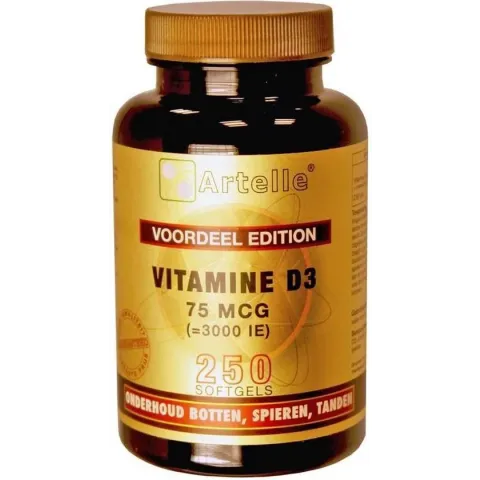 Artelle Vitamine D3 75mcg Softgels 250capsules