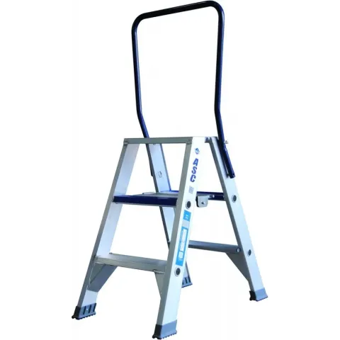 ASC 990608868 DT Dubbele trap - Aluminium - 2 x 3 treden - max. werkhoogte 2.70 m.