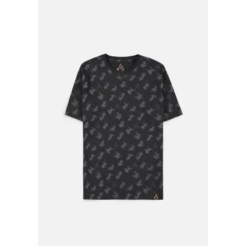 Assassin's Creed Heren Tshirt -M- All Over Print Zwart