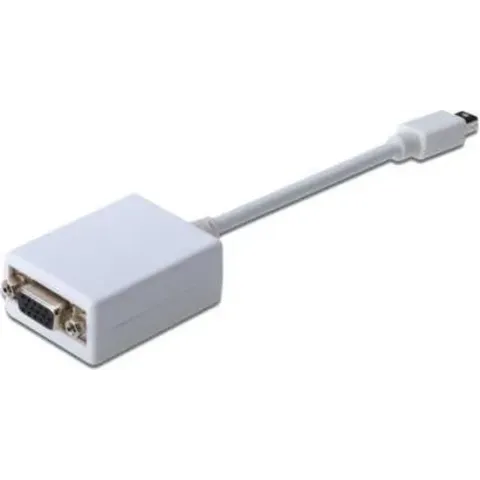 ASSMANN Electronic Mini DP - HD15, 0.15 m 0,15 m mini DisplayPort VGA (D-Sub) Wit