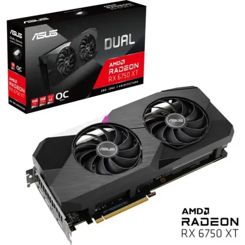 ASUS Dual Radeon RX 6750 XT OC Edition - Videokaart - 8 GB GDDR6 - PCIe 4.0 x8 - 1x HDMI, 3x DisplayPort