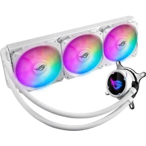 Asus - Rog Strix LC 360 RGB White Edition all-in-one liquid CPU cooler with Aura Sync