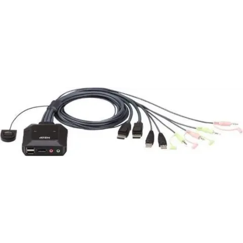 Aten CS22DP KVM-switch Zwart
