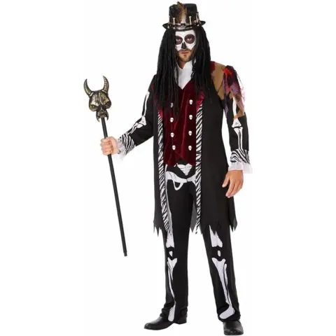 ATOSA - Voodoo tovenaar kostuum voor mannen - XS / S (34 tot 36)