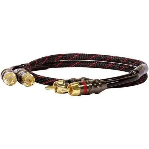 Audio Verbindingskabel [2X Cinch-Stekker - 2X Cinch-Stekker] 1 M Zwart Rood Dynavox