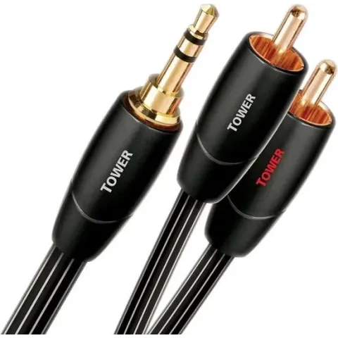 AudioQuest Tower 3.5mm - 2xRCA 2m (mini jack naar tulp verloopkabel)