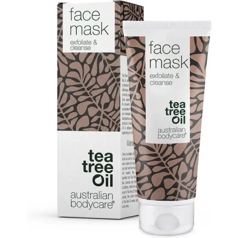 Australian Bodycare Face Mask 100 ml - Huidpeeling voor het gezicht met Tea Tree Olie tegen puistjes, pukkels, onzuiverheden en mee-eters - Geschikt voor alle huidtypes