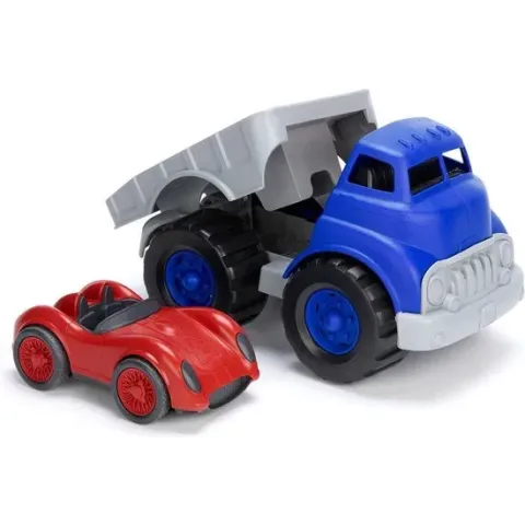 Auto transportwagen met raceauto - Green Toys