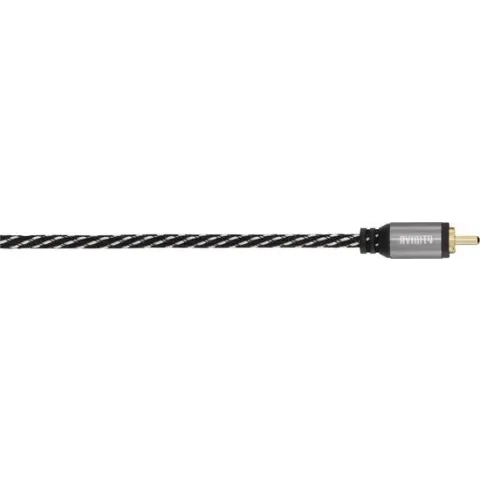 Avinity Subwooferkabel + ad., cinch-aansl. - 2 cinch-st, stof, verg., 3,0 m