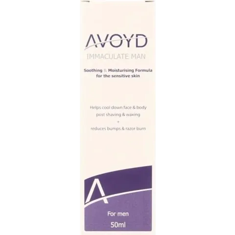 Avoyd Immaculate Man 50ml -  Voorkomt en verhelpt scheerirritatie en scheerbultjes - Niet geschikt om ingegroeide haartjes te voorkomen - geschikt voor mannen - 045