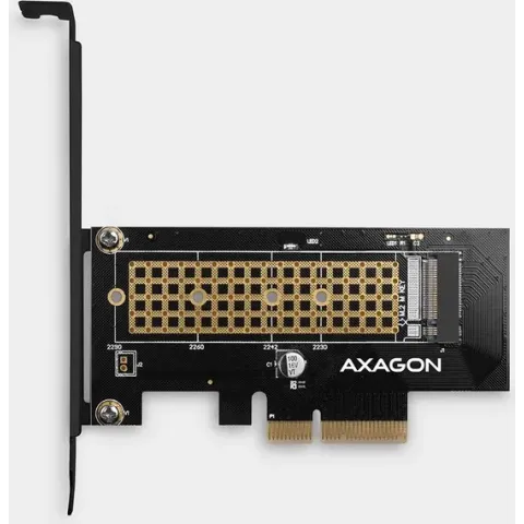 AXAGON PCEM2-ND PCE-E 3.0 8x - dual M.2 NVMe M-key slot adapter w. dataswitch, SP & LP, up to 110mm SSD