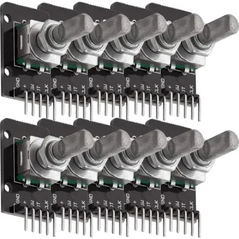 AZDelivery 10 x KY-040 Drehwinkelgeber Drehgeber Rotary Encoder Modul compatibel met Arduino Inclusief E-Book!