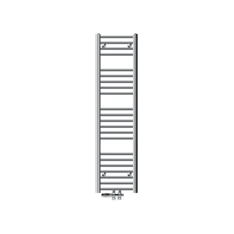 Badkamerradiator Sahara 300 X 1400 Mm Chroom Recht Midden Aansluiting