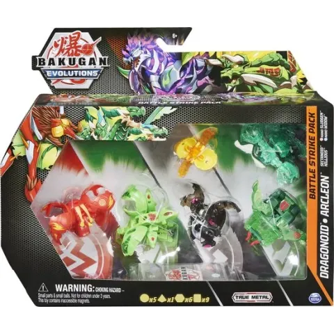 Bakugan Evolutions Battle Strike Pakket - Dragonoid x Sluggler met 6 Bakugan-actiefiguren 9 ruilkaarten en 8 Bakukernen