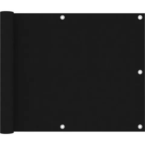 Balkonscherm 75x600 cm oxford stof zwart