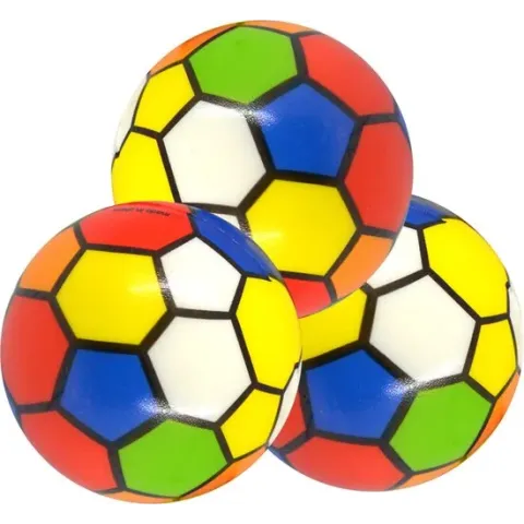 Ballen kunstleder 3 stuks in net 6cm