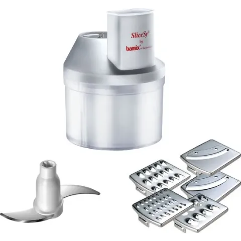 Bamix SliceSy elektrische rasp Grijs, Transparant