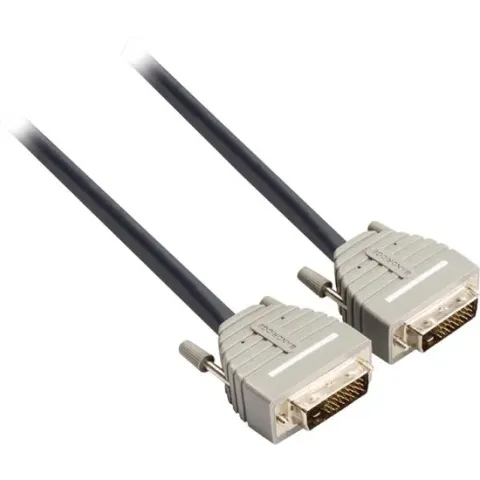 Bandridge BCL1402 DVI kabel 2 m DVI-D Zwart, Grijs