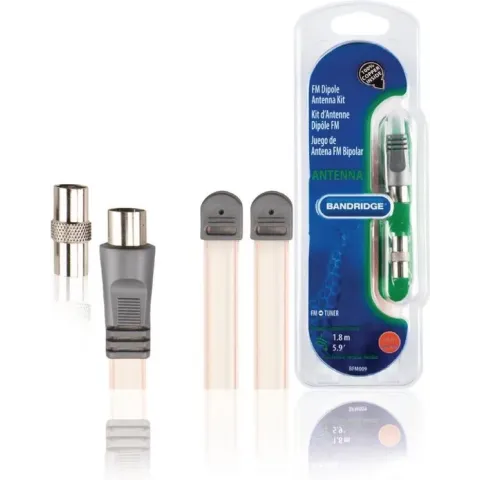 Bandridge BFM009 kabeladapter/verloopstukje Coax F Coax M-M Grijs, Roze, Roestvrijstaal