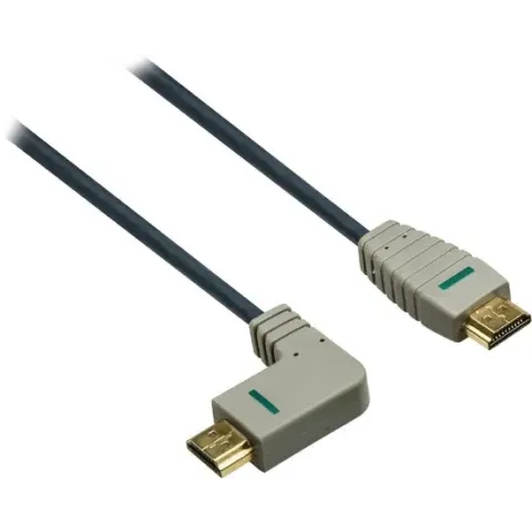 Bandridge HDMI 1.4 High Speed with Ethernet kabel haaks naar links - 2 meter