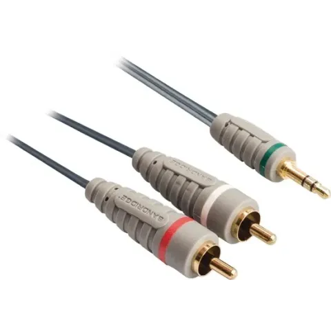 Bandridge - RCA - Aux kabel Stereo Audiokabel 3.5 mm Male - 2x RCA Male - 1 meter
