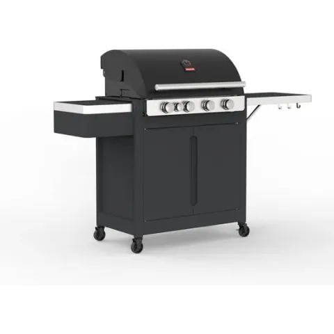 Barbecook Stella 4311 - Gas BBQ barbecue - 4 branders - Met infrarood zijbrander - Met zijtafel - Incl. plancha plaat