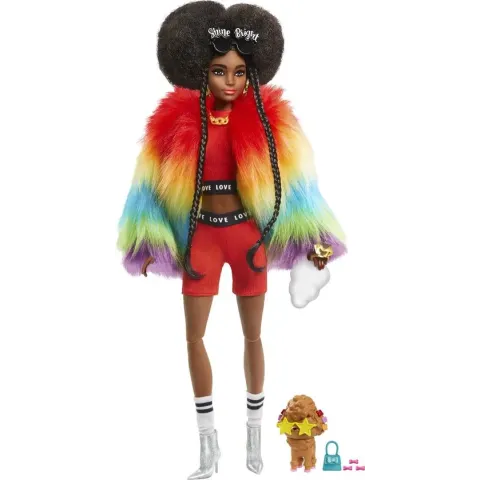Barbie Extra Pop 2 Regenboogjas - Modepop