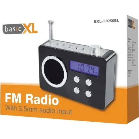 Basic XL BXL-TR250 - Draagbare FM Radio - Zwart