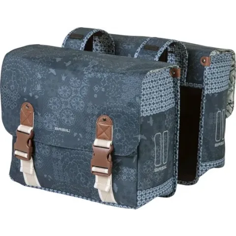 Basil Bohème Dubbele Fietstas - Blauw - 35 Liter
