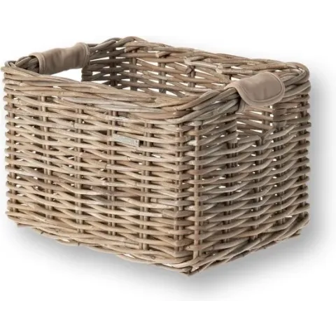 Basil Dorset - Fietsmand - Medium - Voor - Rotan - 20 liter - Grijs