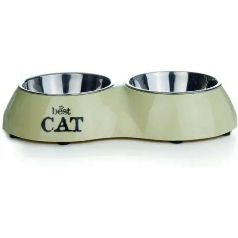 Beeztees Best Cat - Dinerset Kat - Beige - 26 x 15 cm
