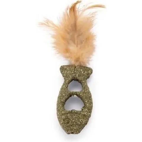 Beeztees Catnip Vis met Veren - Kattenspeelgoed - 12x3,5 cm