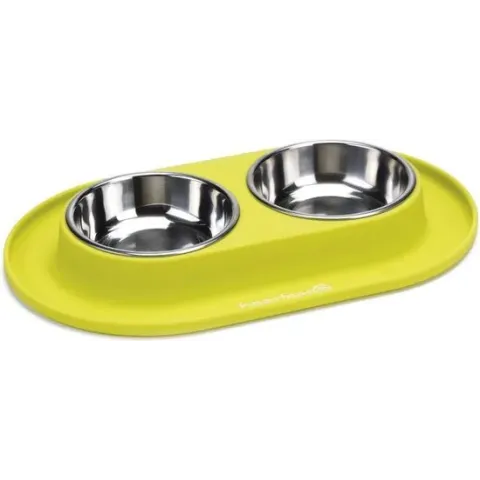 Beeztees - Dinerset Hond - Siliconen - Groen - 31x19 cm