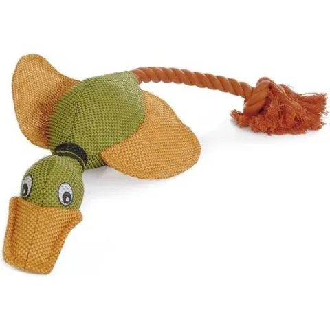Beeztees Eend - Hondenspeelgoed - Incl. Koord - 45 cm