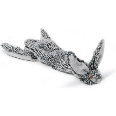 Beeztees Flatino Konijn - Hondenspeelgoed - Zwart - 30 cm