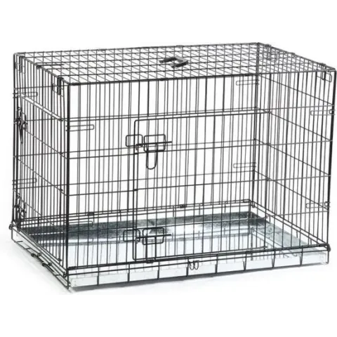 Beeztees - Hondenbench - 2 Deurs - Zwart - 89x60x66 cm