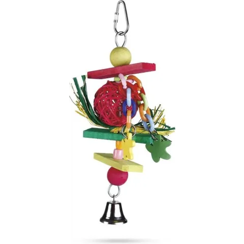 Beeztees houten vogelspeeltje Trinnox - 22 cm.