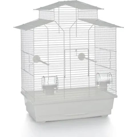 Beeztees Iza 2 Pagode - Vogelkooi - Wit - 45x28x59,5 cm