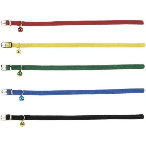 Beeztees - Kattenhalsband - Nylon - Zwart - 6-29 cm