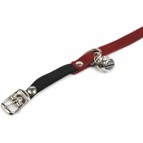 Beeztees Kattenhalsband Suede - Rood - 32 x 1 cm