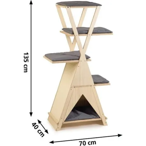 Beeztees Mirza - Krabpaal - Hout - 70x40x135 cm